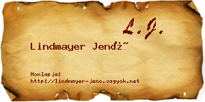 Lindmayer Jenő névjegykártya